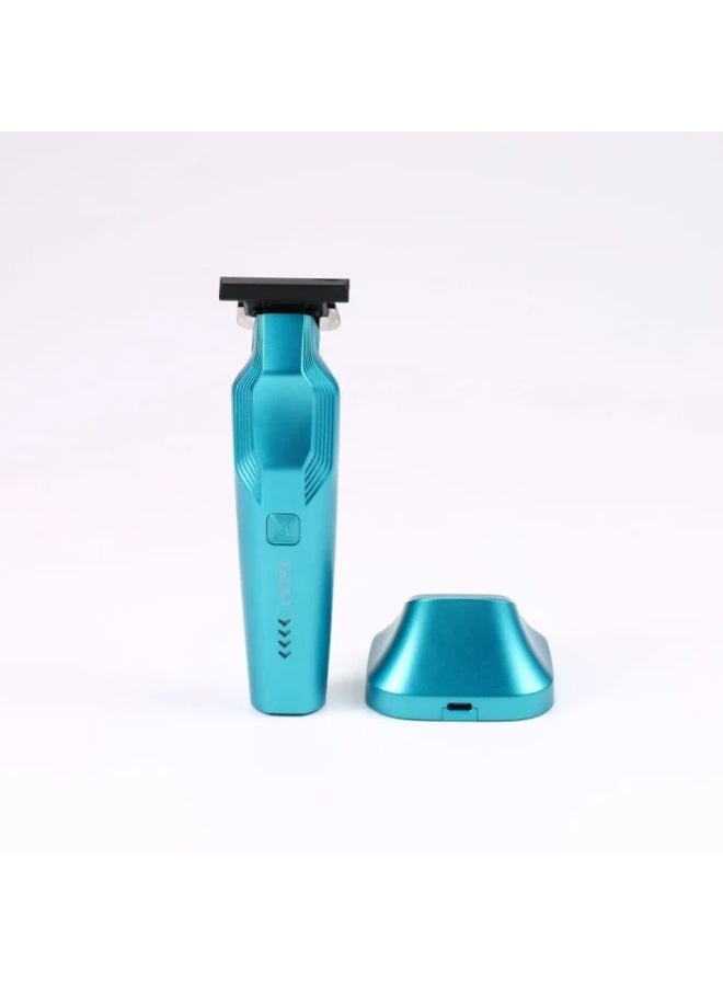 Kolax Professional Zero-Gapped Hair Trimmer for Men - Cordless T-Blade Hair Clippers & Beard Trimmer - USB Rechargeable Barber Grooming Kit - Metallic Blue - Image 3